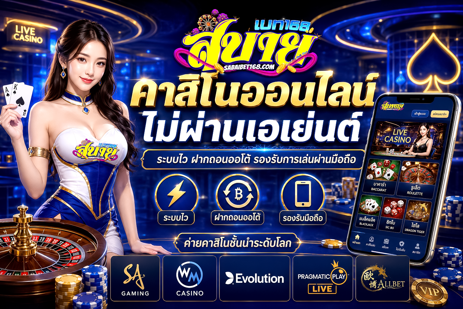 คาสิโนออนไลน์ไม่ผ่านเอเย่นต์ เว็บตรงปลอดภัย มั่นคง 2026