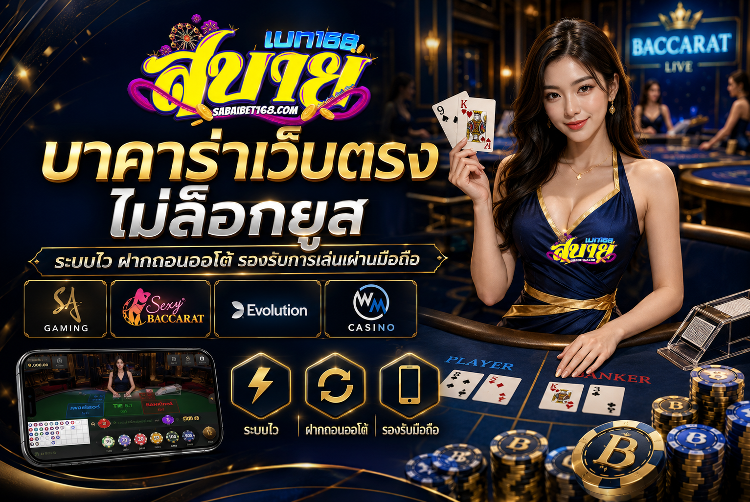 บาคาร่าเว็บตรงไม่ล็อกยูส มีความปลอดภัยและความเสถียรในปี 2026