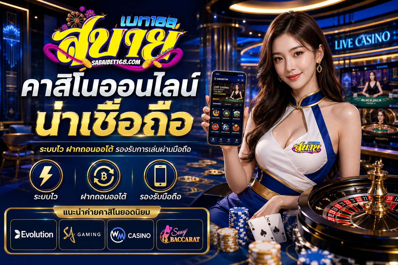 คาสิโนออนไลน์น่าเชื่อถือ เว็บตรง ฝากถอนออโต้ 2026