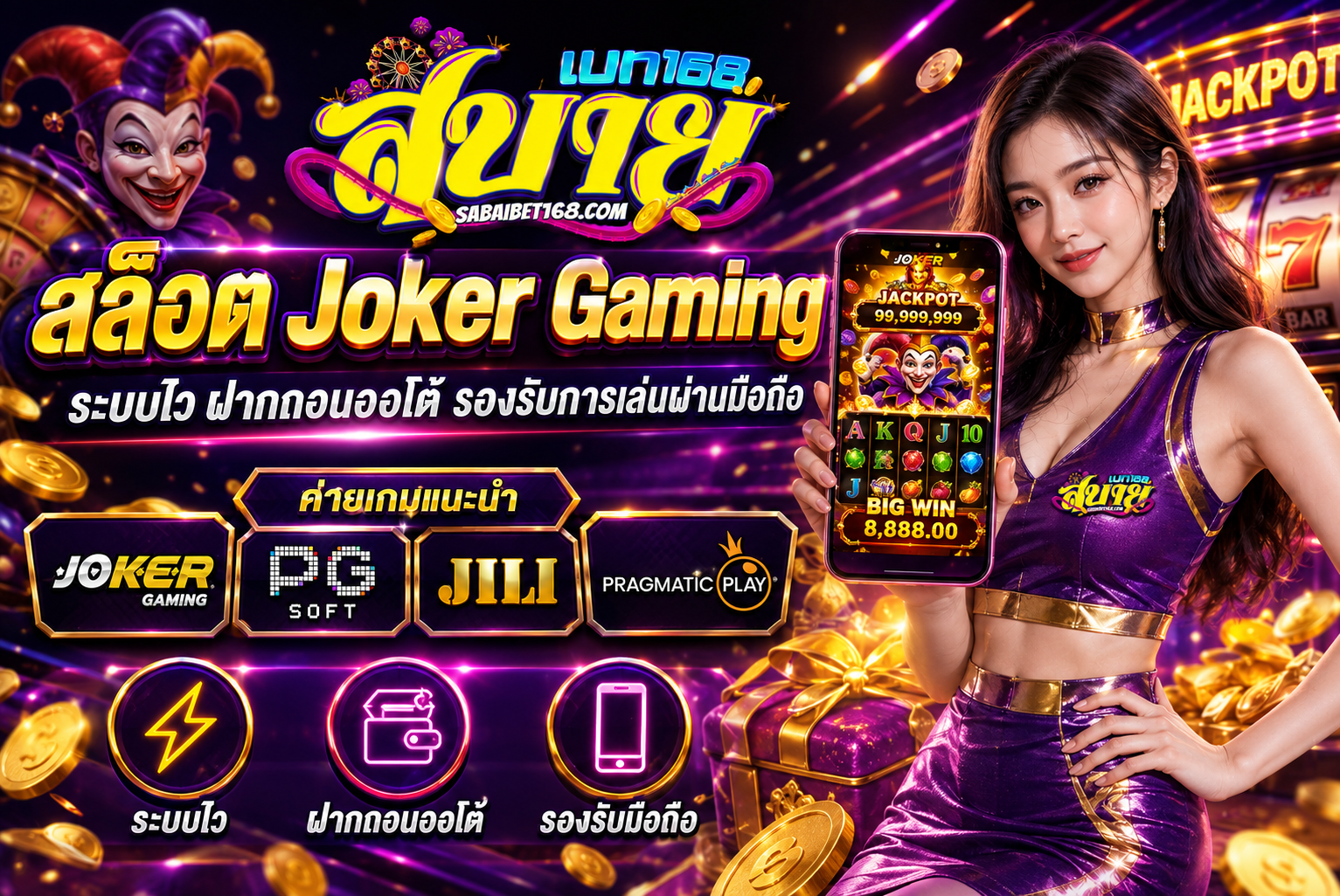 สล็อต Joker Gaming แตกต่างและปลอดภัย ระบบดีและเสถียร